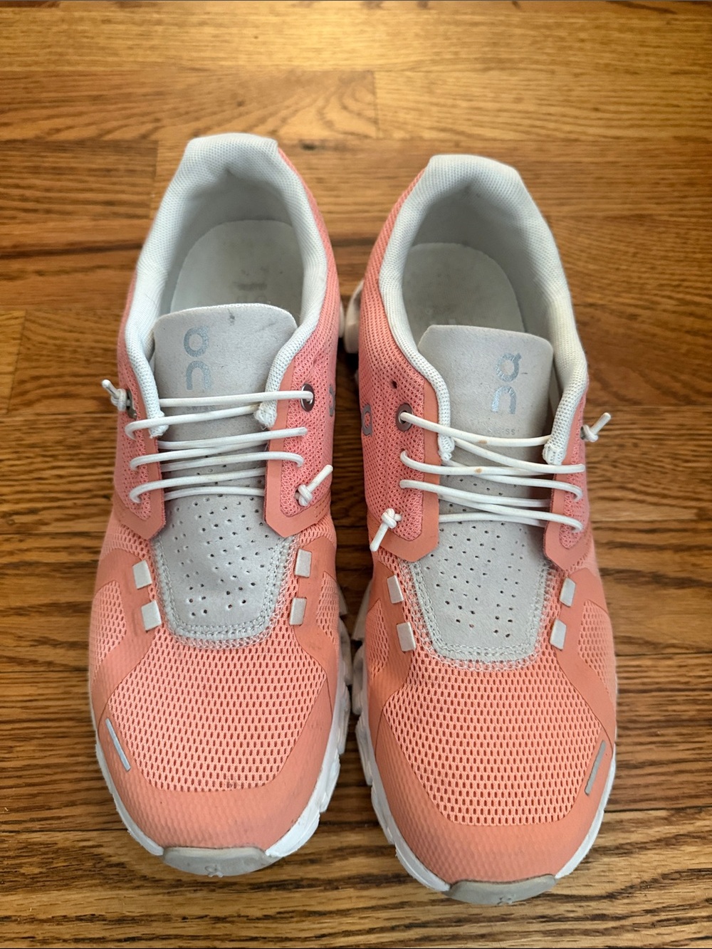 Like New: On Running Women's Coral-Pink Mesh Athletic Sneakers